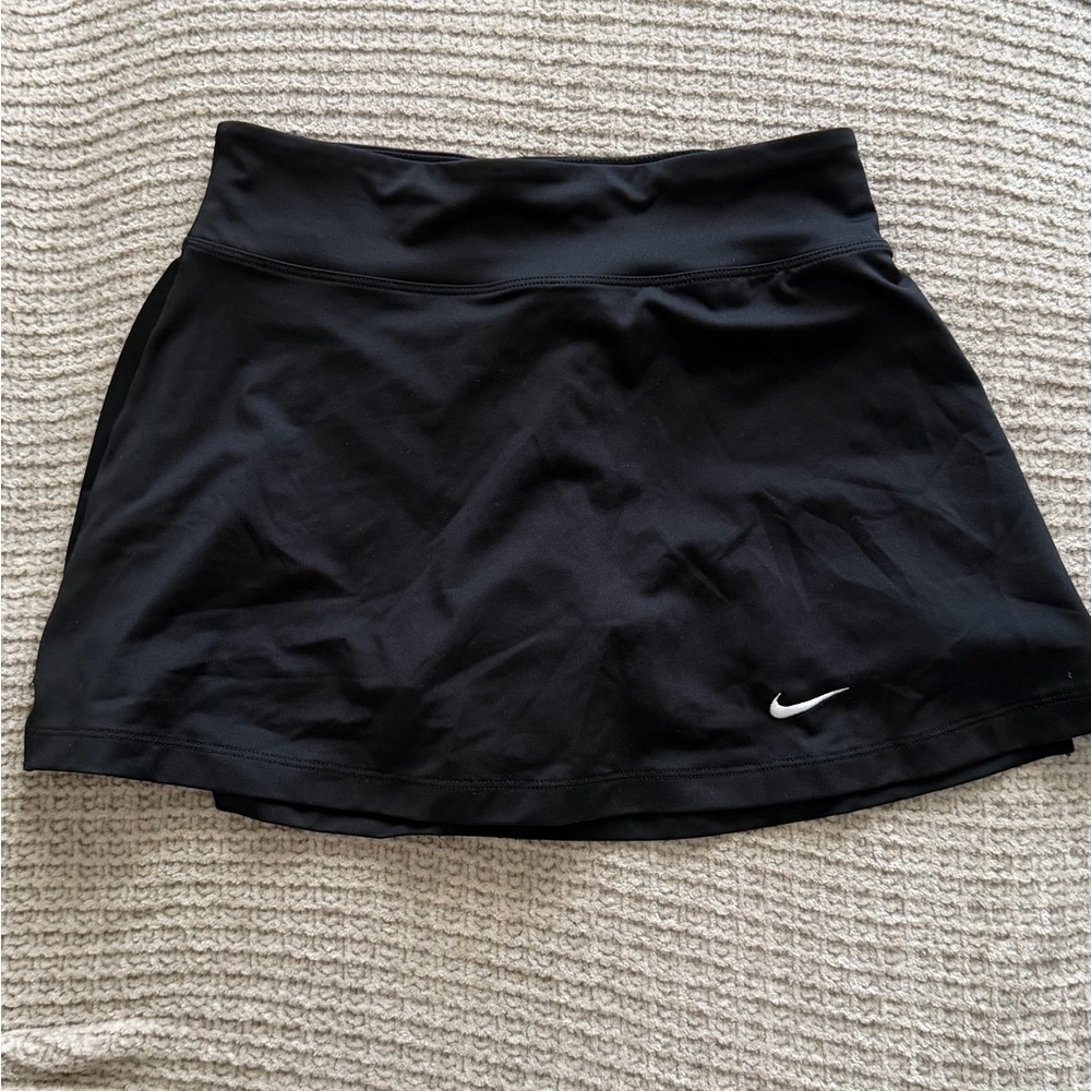 Nike Black Performance Tennis Skort with White Swoosh